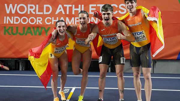 Espa�a, plata en el relevo 4x400 mixto
