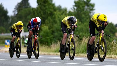 El equipo Visma gana la crono por equipos del Tour Auvernia-R�dano-Alpes