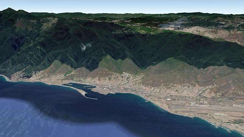 Vista de la costa de Venezuela en La Guaira