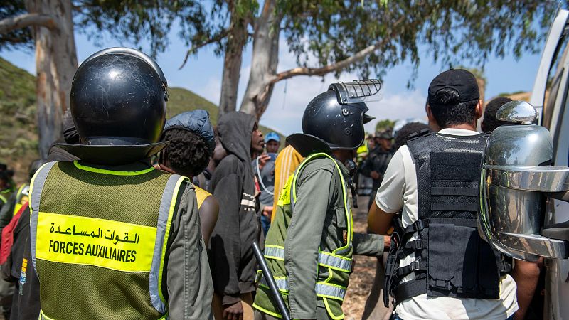 Fuerzas de seguridad marroqu�es en Castillejos