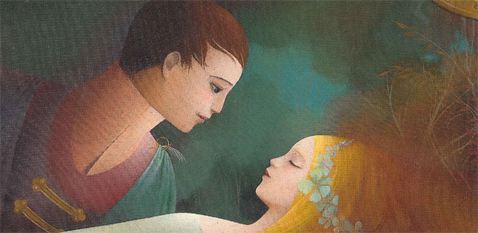 Fragmento de una ilustración de 'La bella durmiente' del bosque', de Charles Perrault, Élodie Fondacci y Éric Puybaret Fragmento de una ilustración de 'La bella durmiente' del bosque', de Charles Perrault, Élodie Fondacci y Éric Puybaret