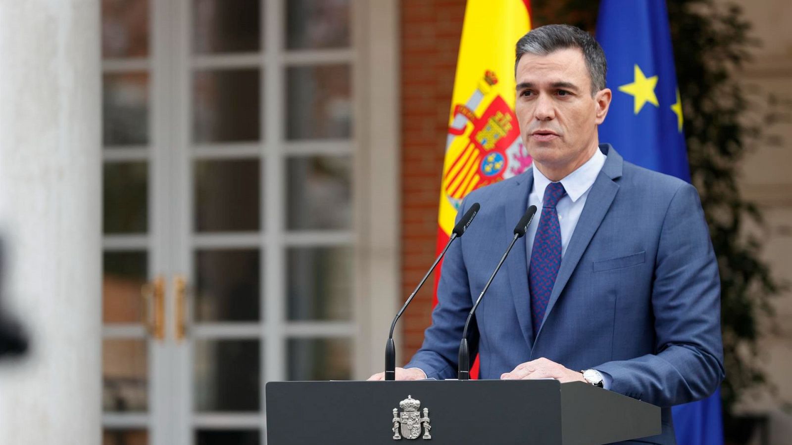El presidente del Gobierno, Pedro Snchez, comparece en La Moncloa
