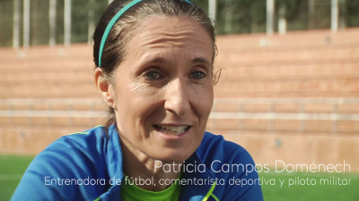 Patricia Campos Domnech - Entrenadora de ftbol, comentarista deportivo y piloto militar