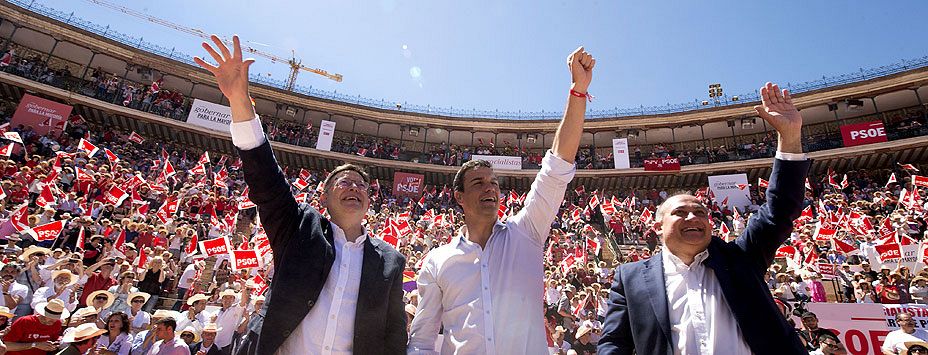 Sánchez dice que los madrileños y los valencianos "se liberarán de la correa de la Gürtel" el 24M Sánchez dice que los madrileños y los valencianos "se liberarán de la correa de la Gürtel" el 24M