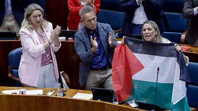 Choque en la Asamblea de Madrid entre Ayuso y la izquierda por Gaza