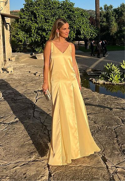 Vestido Amarillo Vestido Invitada Boda Maria Pombo Vestido Fiesta