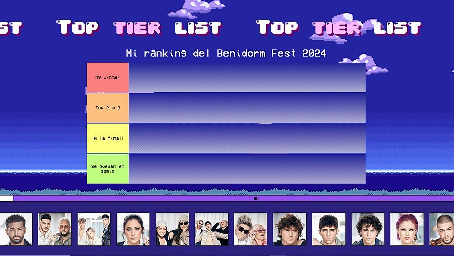 Crea tu tier list del Benidorm Fest 2024