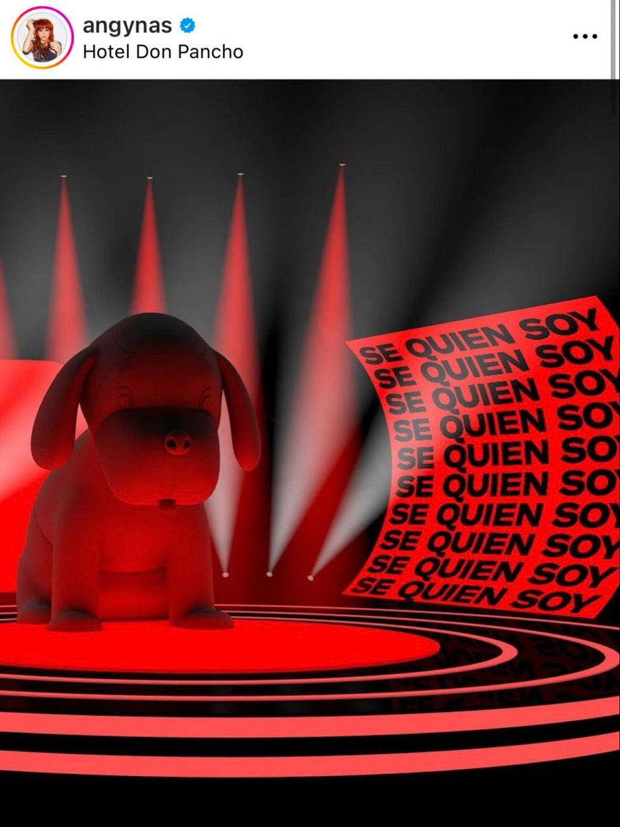 Angy comparte una imagen sobre su "puesta en escena"