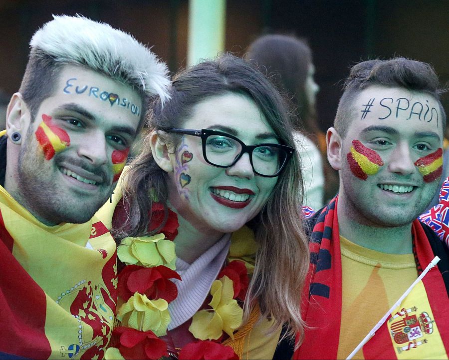 Eurofans españoles en Eurovisión 2017, celebrado en Kiev, Ucrania (EFE - TATYANA ZENKOVICH)