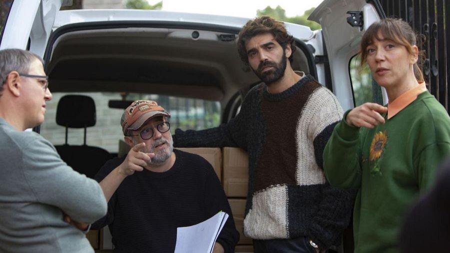 Un momento del rodaje de 'La casa'