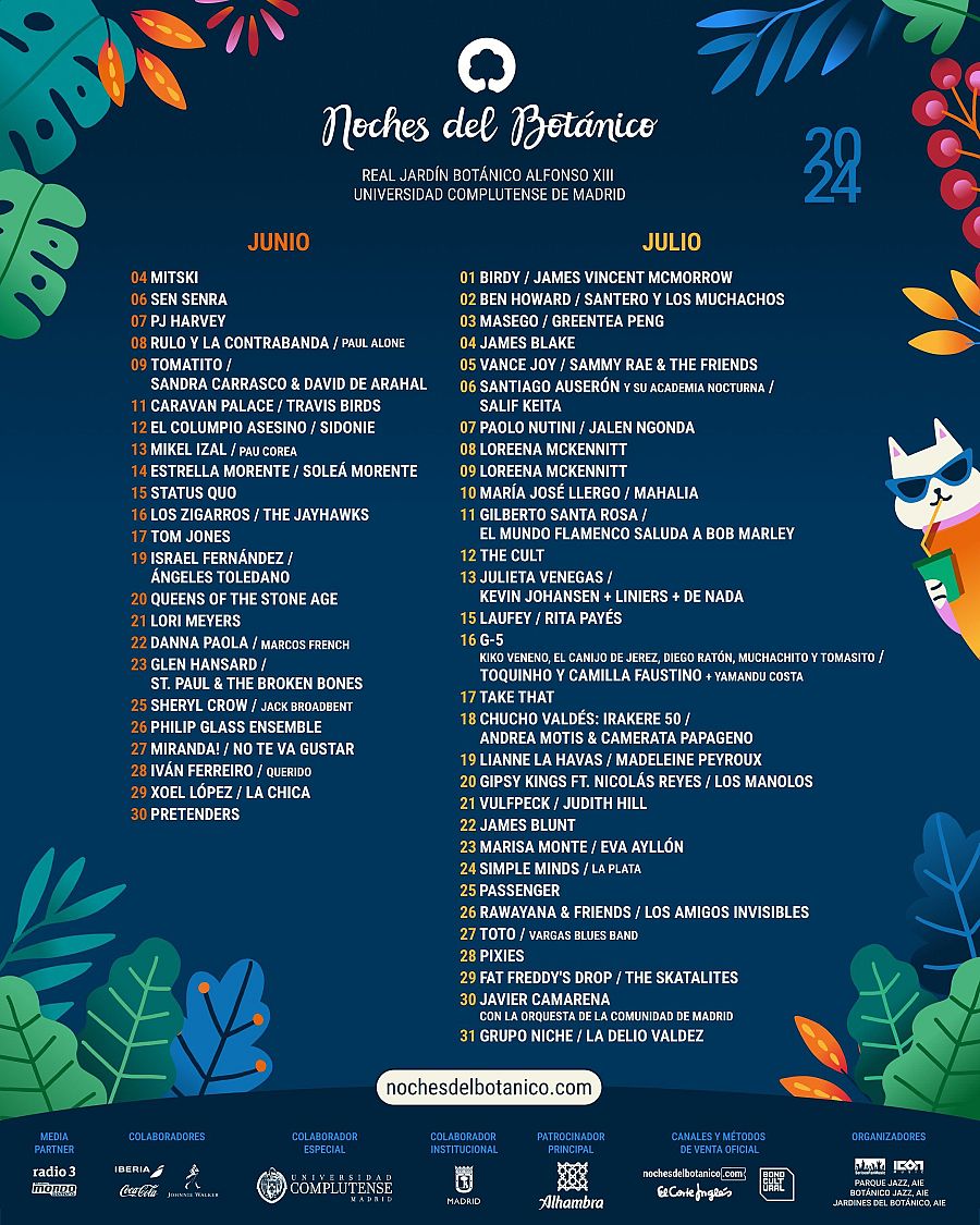 Cartel de las Noches del Botánico 2024