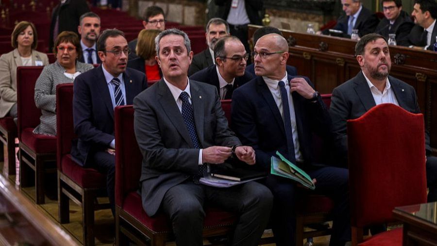 Els condemnats del 'procès', durant el judici en el Tribunal Suprem. (EFE)