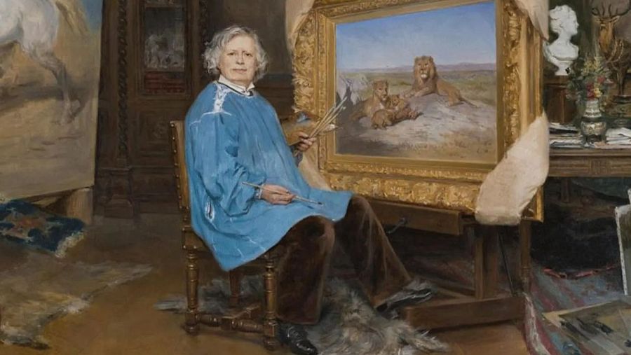 Retrato de Rosa Bonheur en su estudio