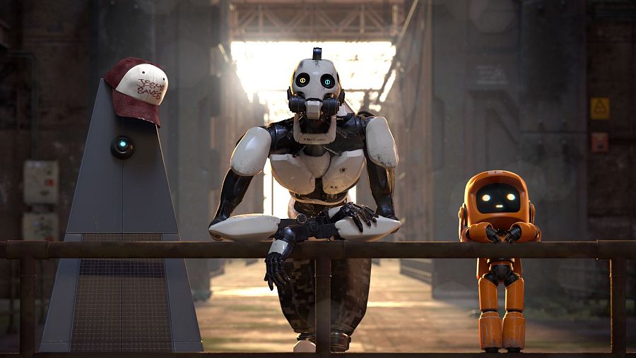 Los tres robots de 'Love, Death and Robots' (Netflix) en una escena del capítulo 'Tres robots'.