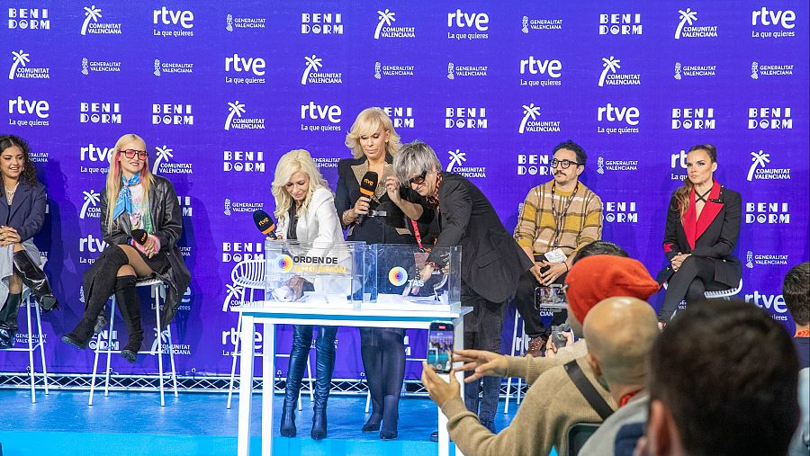 El dúo Nebulossa, durante el sorteo