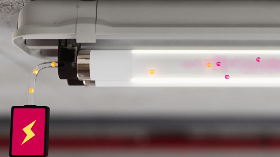 El sistema LED de las barras fluorescentes