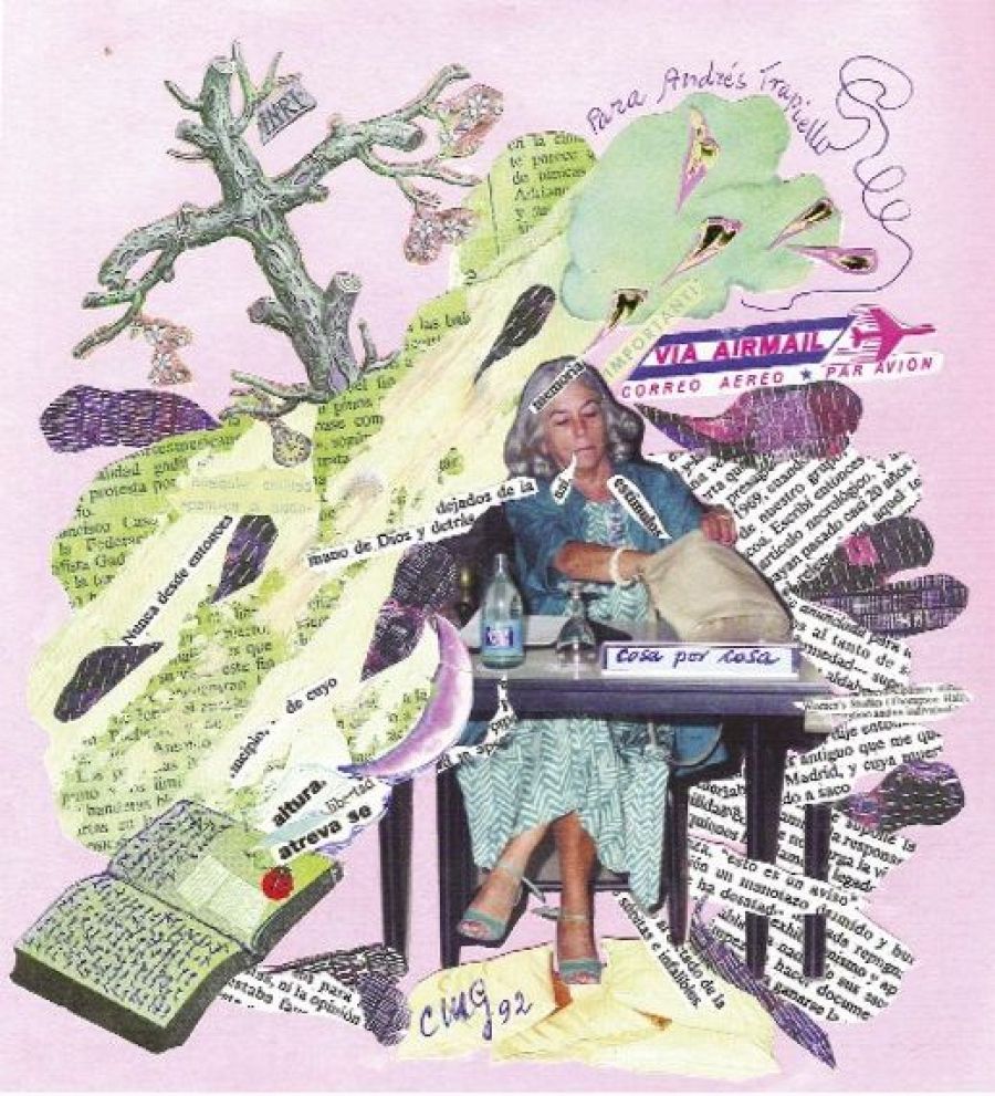 Autorretrato de Carmen Martin Gaite en un 'collage'