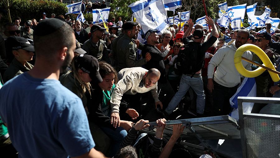 Protesta en Israel contra Netanyahu