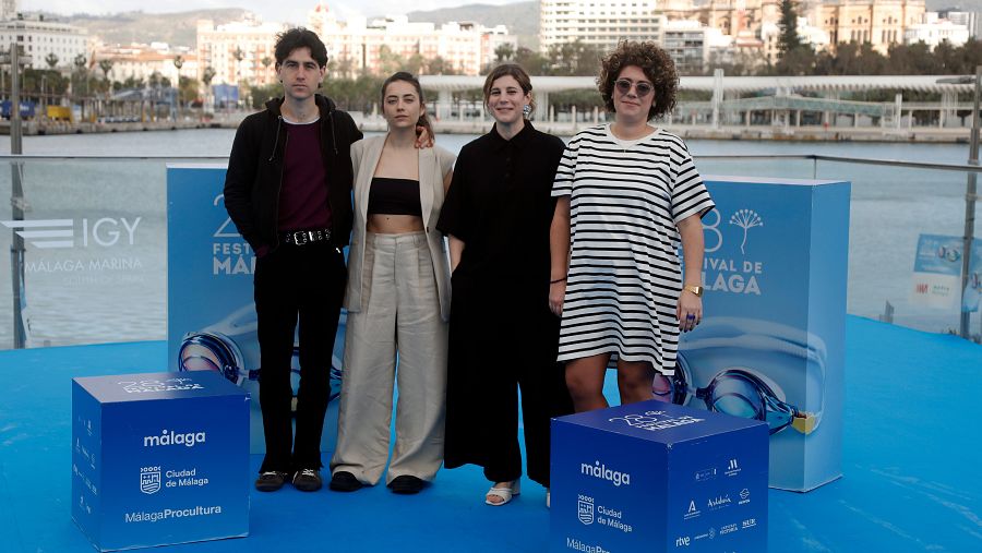 Equipo de 'La Furia', durante la presentación en Málaga