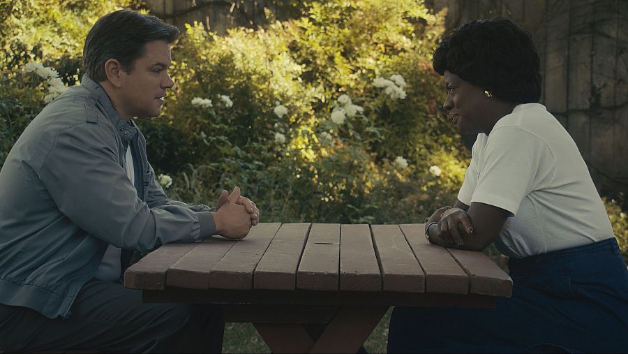 Matt Damon y Viola Davis en la película 'Air'