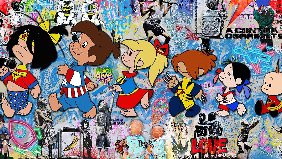 Obra “A contracorriente” del ilustrador digital Ismaelo Retropop