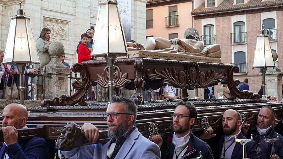 Procesión de la extinta Archicofradía de la Quinta Angustia y Soledad en Medina de Rioseco, Valladolid