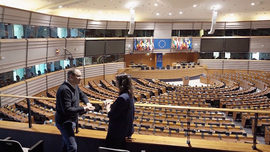 César Luena en el Parlamento Europeo