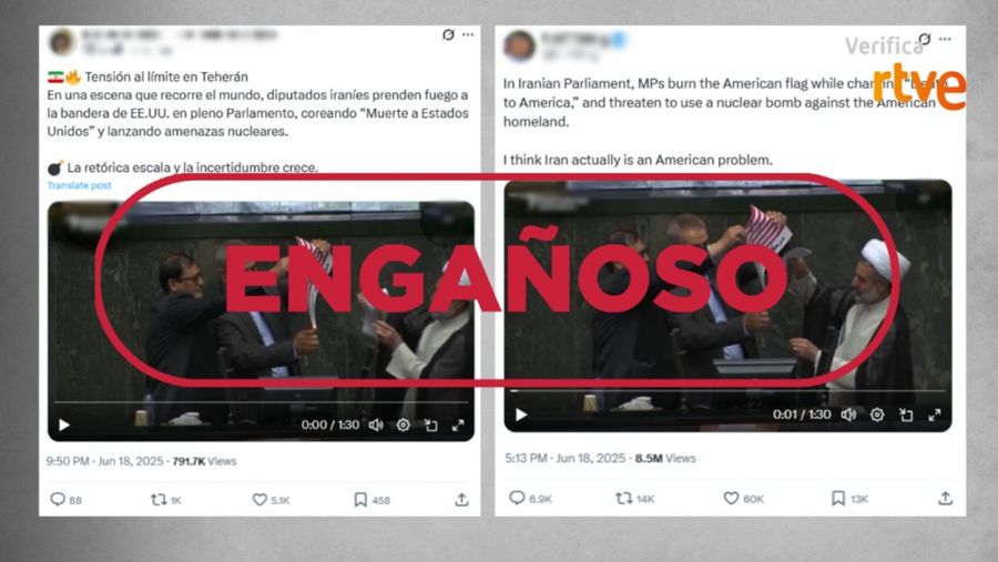 Mensajes engañosos que difunden un vídeo de 2018 en el contexto del actual conflicto entre Israel e Irán