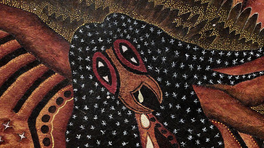 Detalle de obra de Santiago Yahuarcani