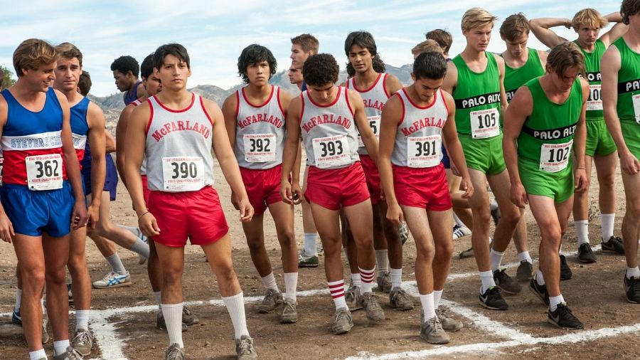 Estudiantes de McFarland preparados antes de la carrera