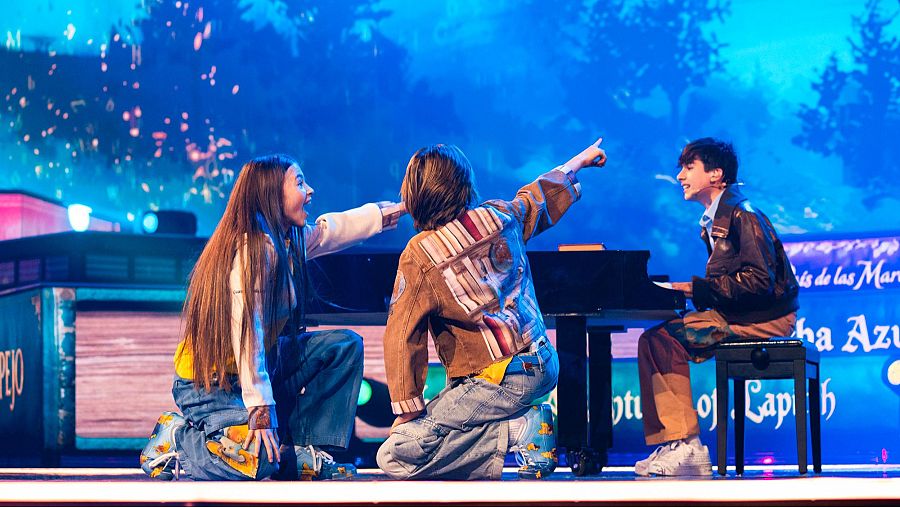 Gonzalo Pinillos en su primer ensayo de Eurovisión Junior 2025