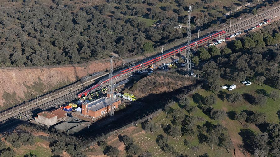 Trenes accidentados cerca de Adamuz.