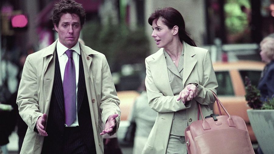 Sandra Bullock y Huge Grant en 'Amor con preaviso'