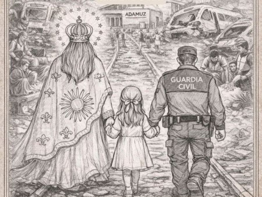 Cartel de la misa funeral por las víctimas del accidente ferroviario en Adamuz