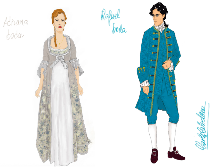 Figurines de Adriana y Rafael