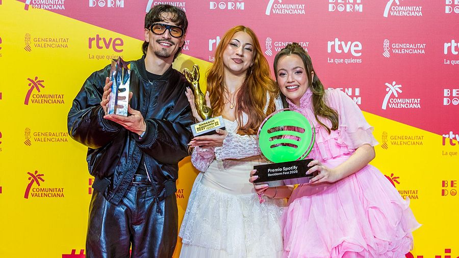 Los premiados, anoche en Benidorm