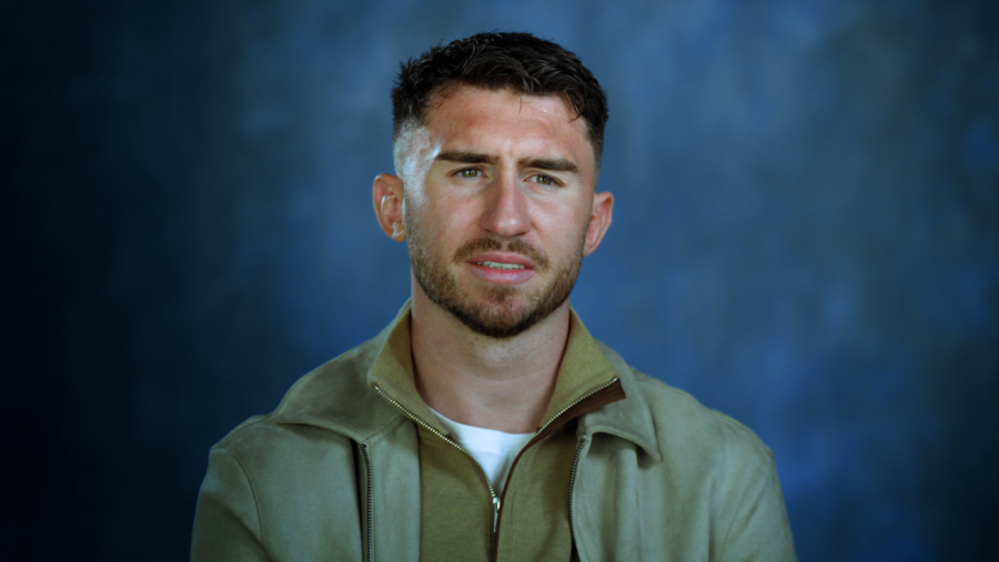 Aymeric Laporte, jugador de la selección española y del Athletic, en un momento de la entrevista para 'Denominación de origen'
