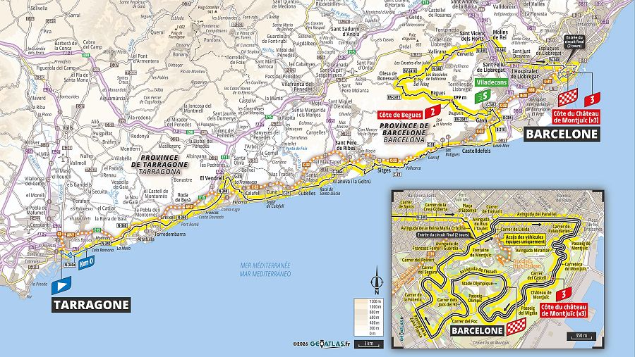 Tour de Francia 2026: mapa del recorrido de la 2ª etapa