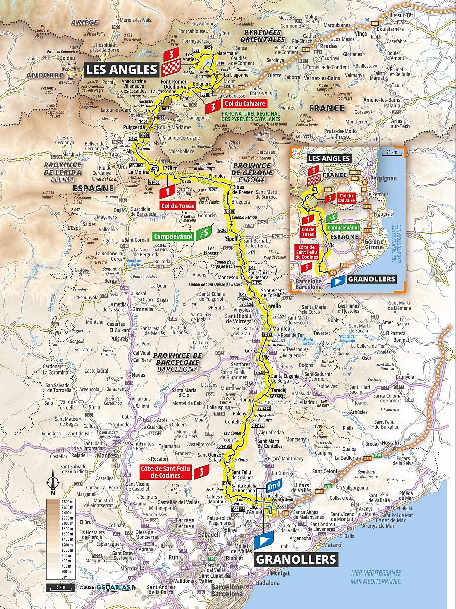 Tour de Francia 2026: mapa del recorrido de la 3ª etapa