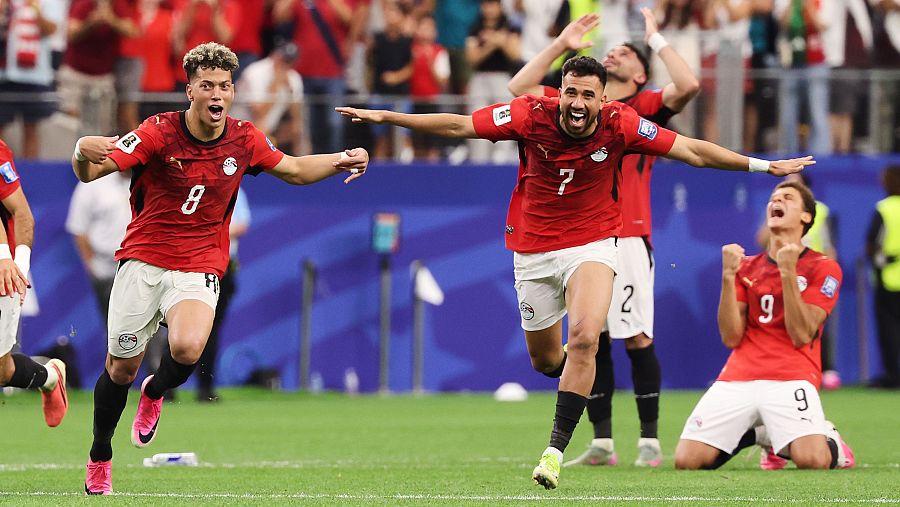 Egipto celebra su clasificación para octavos frente a Australia