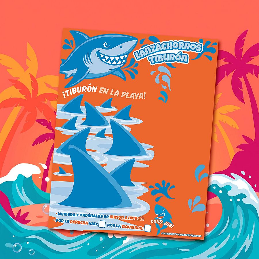 Revista Clan Julio 2026 - Cartón con juego de tiburones