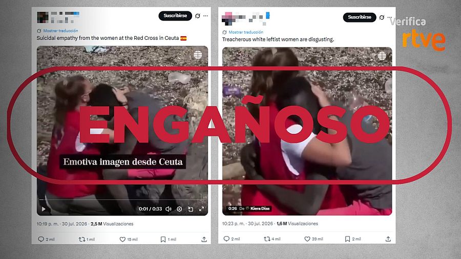 Publicaciones de redes que difunden este vídeo de 2021 como si fuese actual.