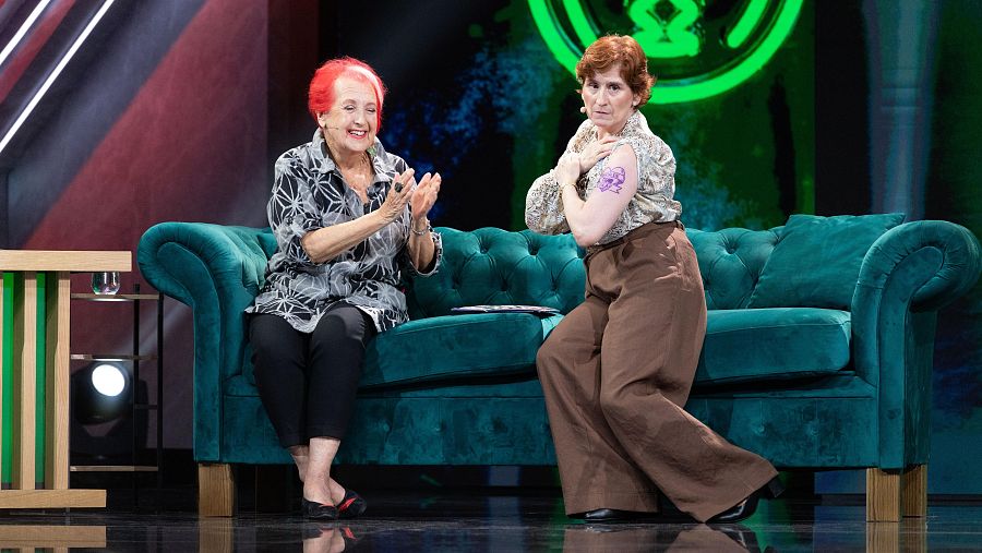 Doña Carmen y Rosa María Calaf, durante su paso por 'El perro andaluz'