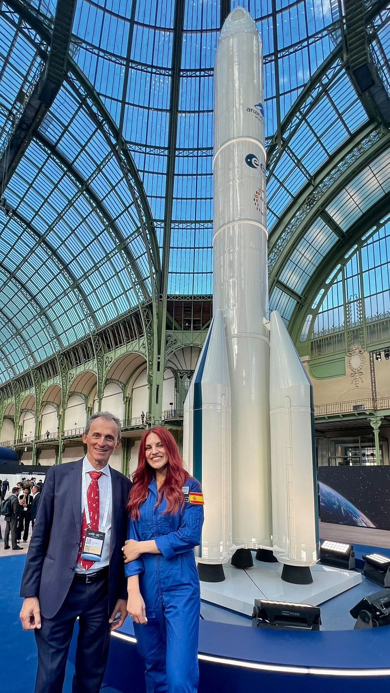 Pedro Duque y Sara García Alonso, astronautas españoles