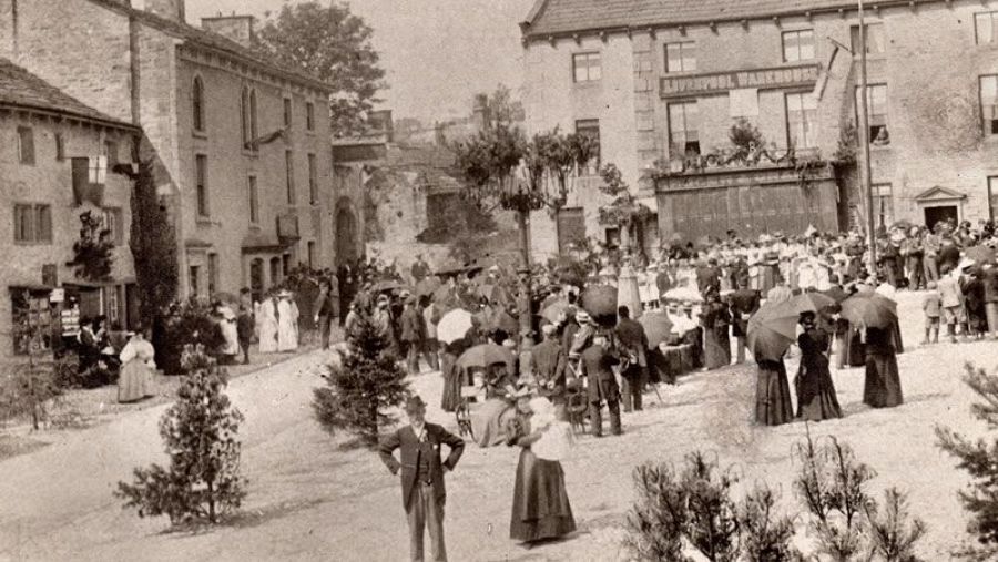 Plaza de Grassington en 1900