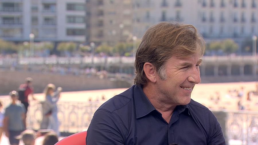 Antonio de la Torre en el set de RTVE del Festival de San Sebastián.