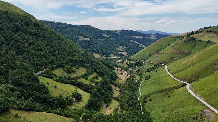 Paisaje montañoso en Cantabria.