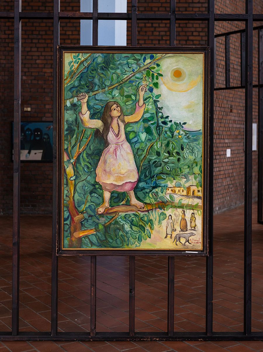 Mädchen mit Blättern / Girl with Leaves (Riza Topal, 1970)