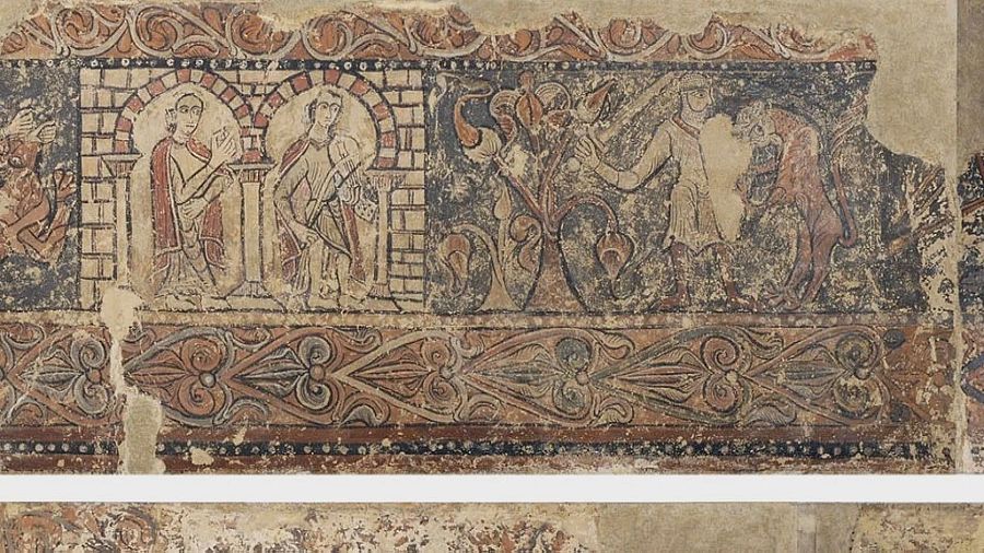 Las "pinturas profanas” se llevaron a Cataluña en los años 60 y está previsto que regresen al monasterio en las próximas semanas.