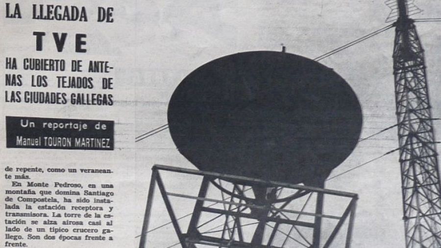 A Galicia chegou cinco anos máis tarde grazas a unha antena situada no monte Pedroso en Santiago de Compostela